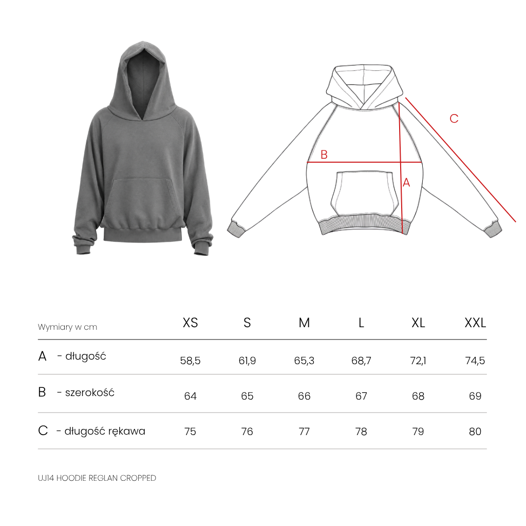 Hoodie Reglan Cropped