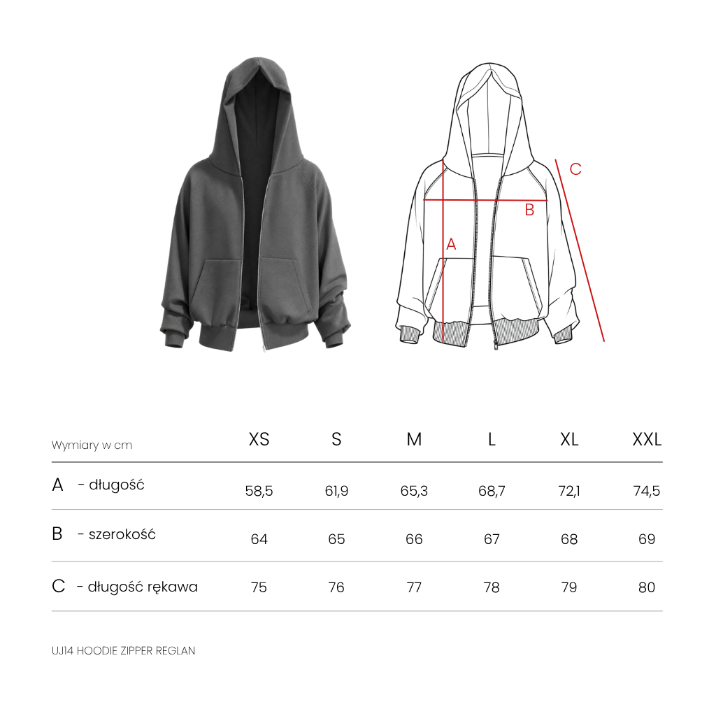 Hoodie Zipper Reglan